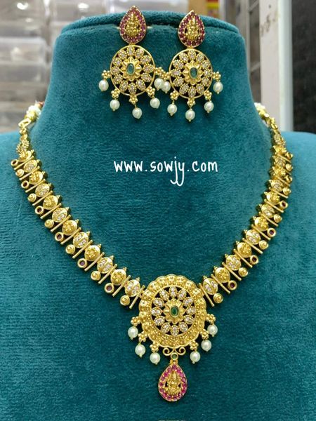 Lovely Gold replica Designer Floral Pendant Short Necklace with Earrings!!!!