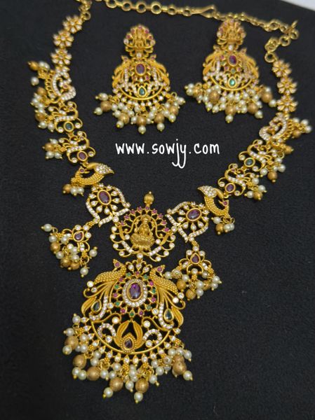 Lovely Peacock Designer Grand Necklace with Matching Earrings!!!!