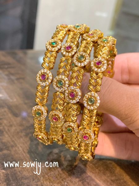 Lovely Gold Look Alike Designer Bangles-Pair of Two- Size 2.4 !!!