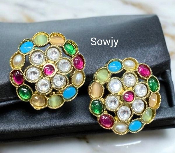 Jadau Kundan Replica Designer Earrings -Design2!!!!