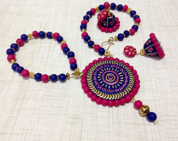 Blue and Pink Chakra Style Pendant!!!!