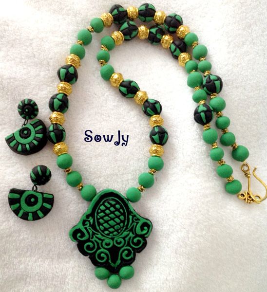 Green and Black Terracotta set!!!!