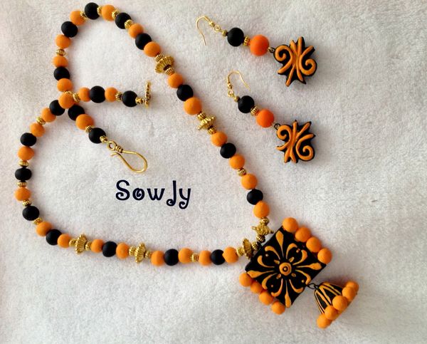 Orange and Black terracotta set!!!!
