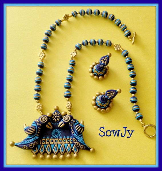 Twin Bird Set in Navy Blue and Gold!!!
