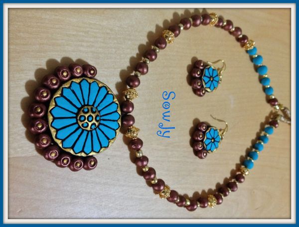 Turquoise Blue and Copper Terracotta Set!!!!