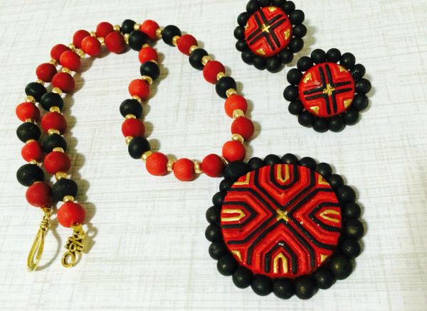 Terracotta Design in Red and Black Combo!!!!