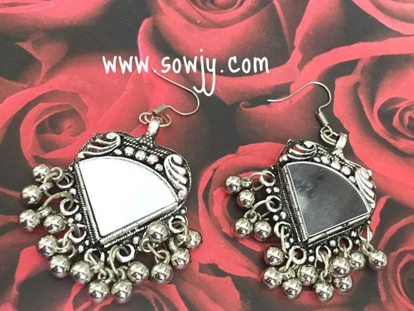 Heart Shaped Designer Mirror Earrings!!!!