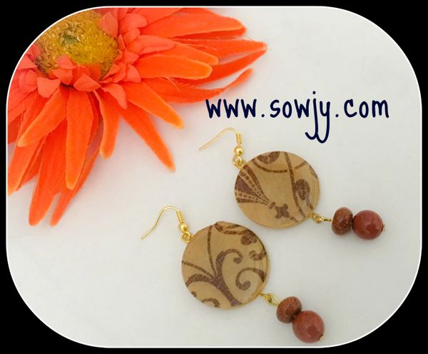 Brown Floral earrings!!!!