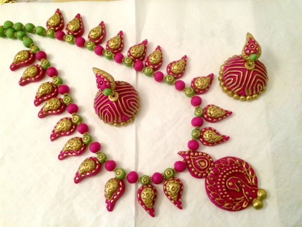 Peacock Haaram In Shades of Pink,Gold and Green!!!!!