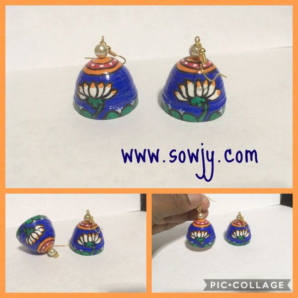 Blue Lotus Jhumkas!!!