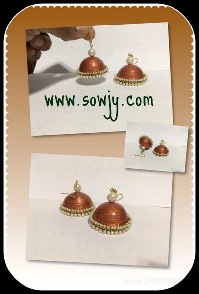 Trendy Metallic Copper Shaded Jhumkas!!!