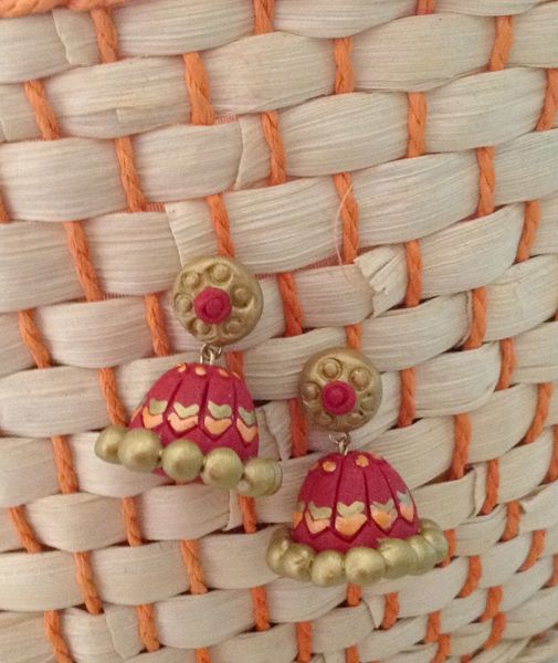 Red and Gold Jhumka!!!!