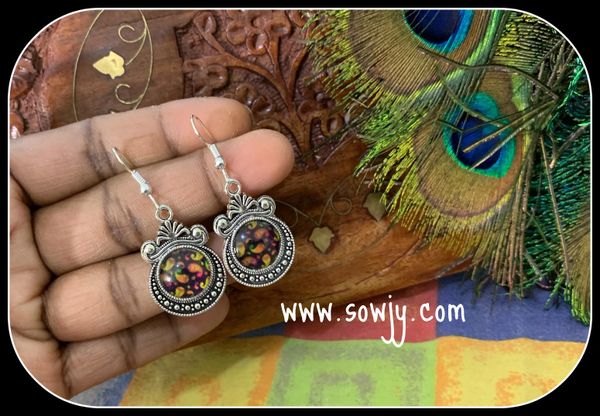 Black Based Multi-Color DEsigner Earrings!!!