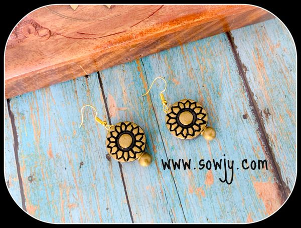 Gold Sunflower Earrings !!!!