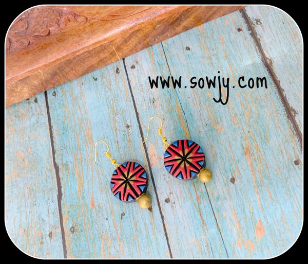 Red and Blue Chakra Earrings!!!!