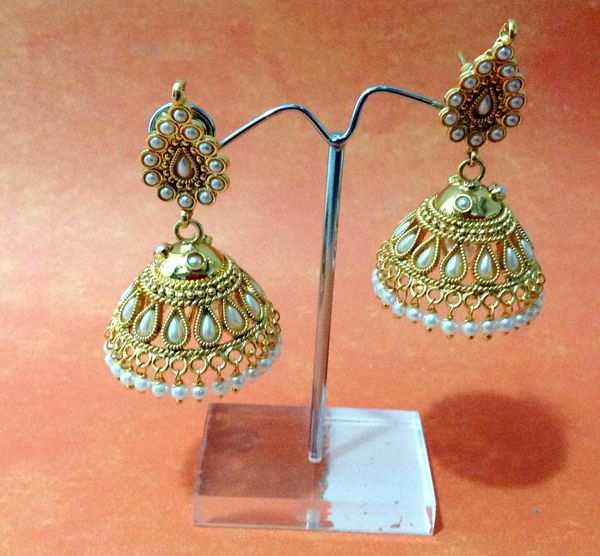 One Gram Gold Pearl Jhumka!!!!