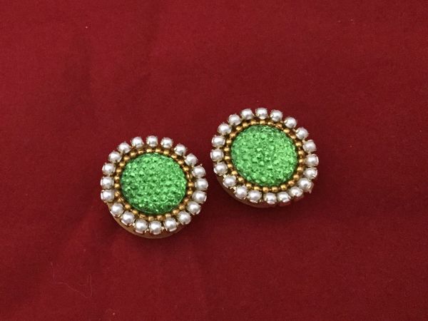 Paper Quilled Studs in Light Green!!!!!
