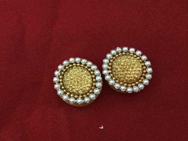 Paper Quilled Studs in Gold !!!!!