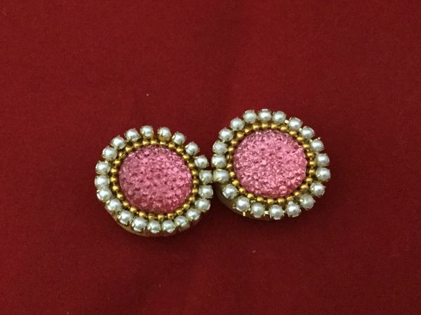 Paper Quilled Studs in Pink!!!!!
