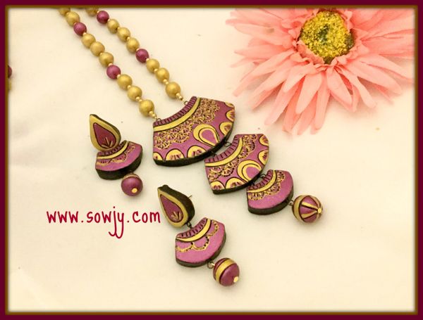Grand Terracotta Pendant set with Earrings!!!!