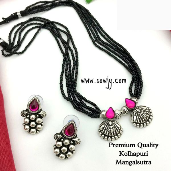 Lovely Lakshmi two Pendant in Mangalsutra Chain with Earrings!!!