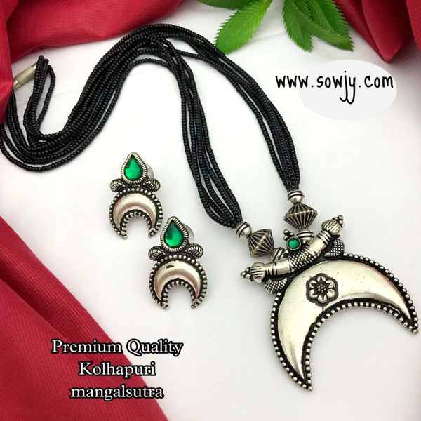 Chaandbali Pendant in Mangalsutra Chain with Earrings!!!