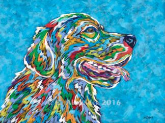 Life Is Golden - Golden Retriever Metal Print, SIZE 11" h x 14" w