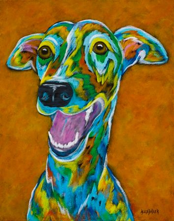 Let's Party - Greyhound METAL PRINT Size 11" w x 14" h