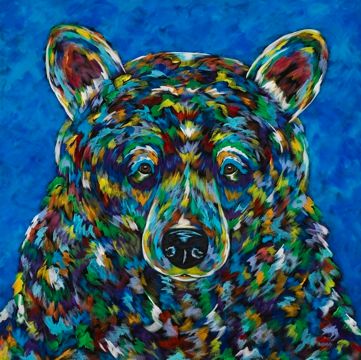 Bearly A Care - METAL PRINT Size 12" sq.
