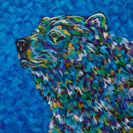 The Majestic One - Bear - METAL PRINT 12" x 12"