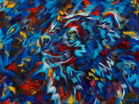 Seeking The Light - Bear METAL PRINT Size 24" x 30"