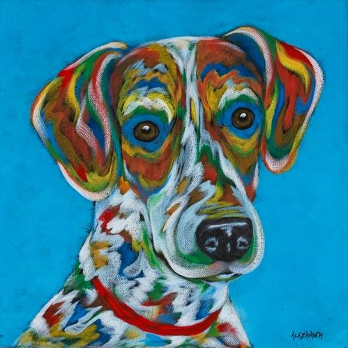 You Had Me At Woof - Hound, Mutt METAL PRINT size 12" x 12"