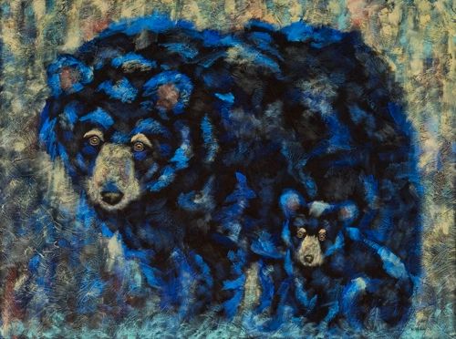 Bluebeary Love - Bear METAL PRINT SIZE 16" X 20"