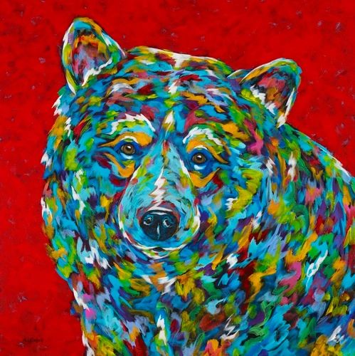 Bear With Me - METAL PRINT SIZE 24" X 24"