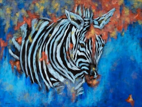 Perserverance - Zebra METAL PRINT SIZE 30" X 40"