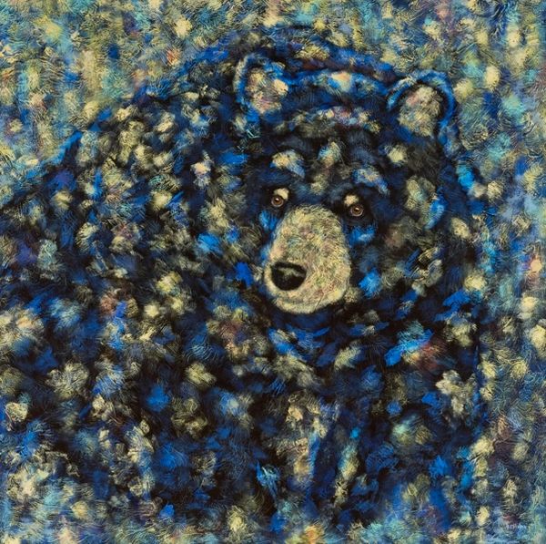 Honey Hunter - Bear METAL PRINT SIZE 16" X 16"
