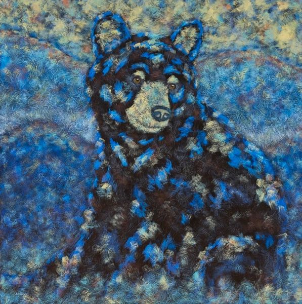 Seeking Higher Ground - Bear METAL PRINT SIZE 16" x 16"