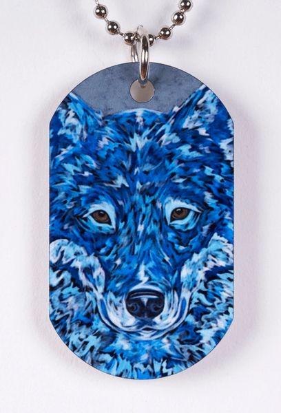 The Blue HEALER - Wolf Necklace