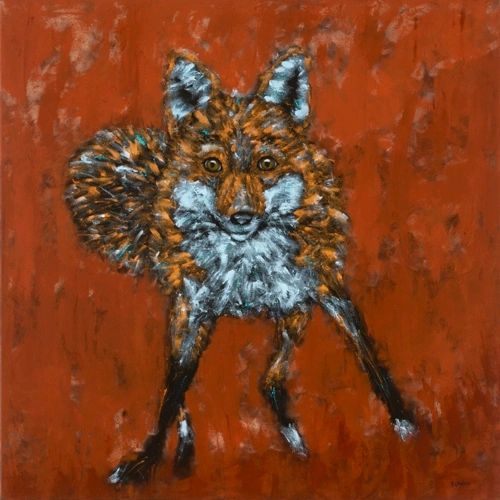 Run! - Fox METAL PRINT SIZE 16" X 16"