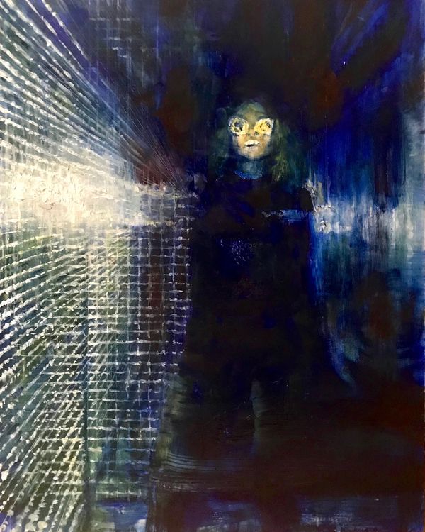 "Mirrors" 14" X 11" Oil on Panel. 2018.