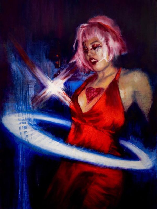 "Hoola" 40" X 30" Oil on Linen. 2018,