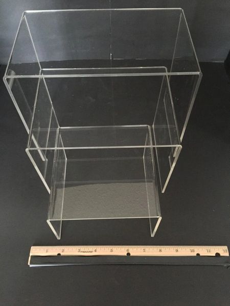 acrylic riser display stand shelf