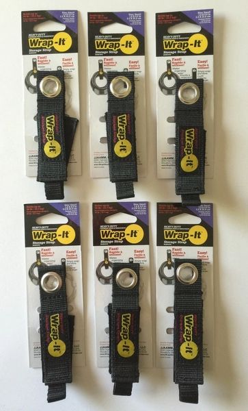 6 small wrap-it heavy duty storage straps to hang
