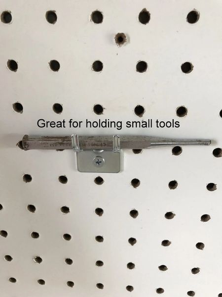 For 1/8 to 1/4" Pegboard Picture Clock Notch Utility 'J' Peg Hook 10 PACK