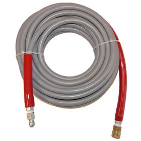 6000 PSI 10 Pressure Hose 2 Wire Braid Hot Water Gray 