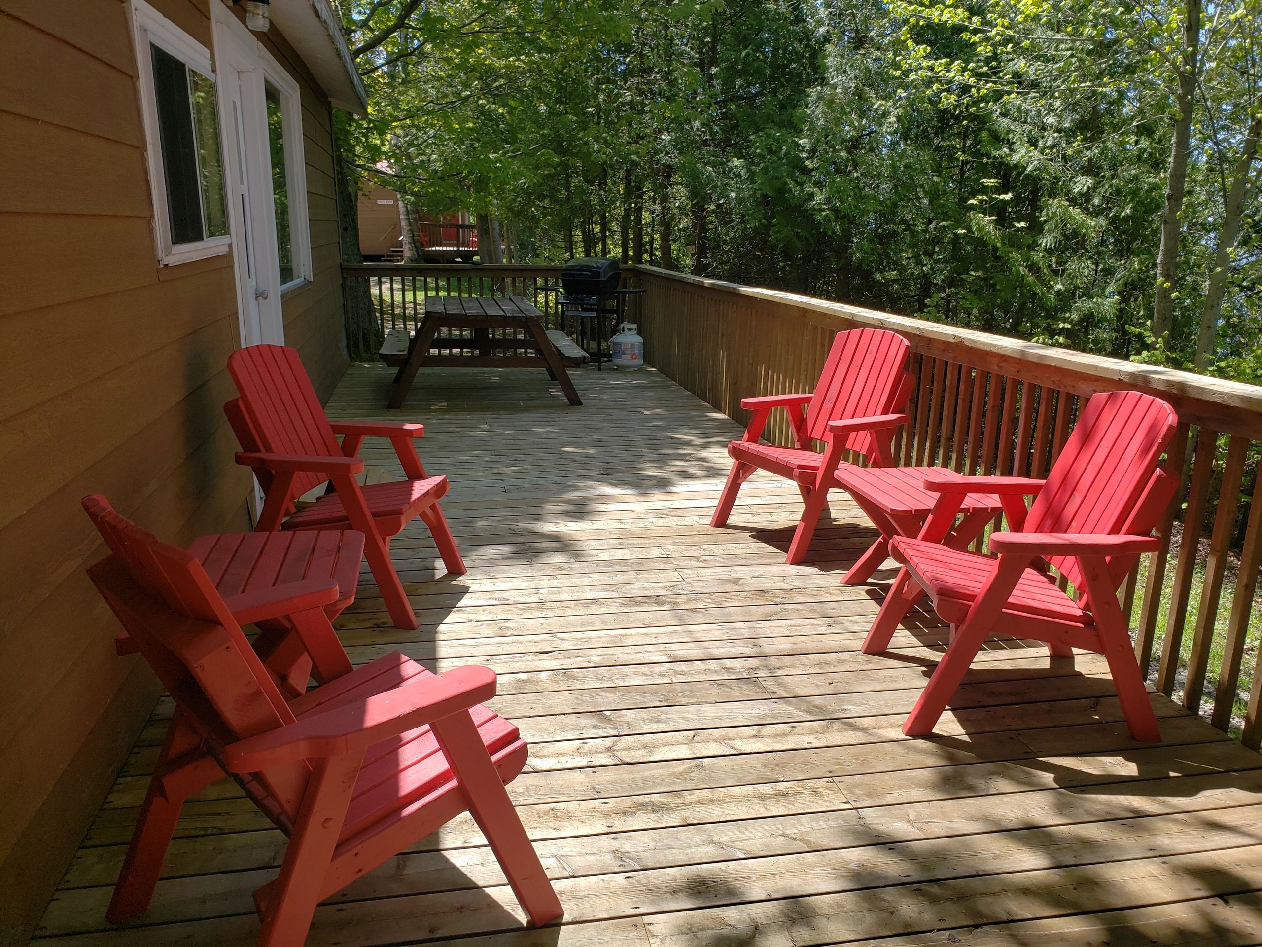 Deck at Lakeview Cottage at Red Lodge Resort