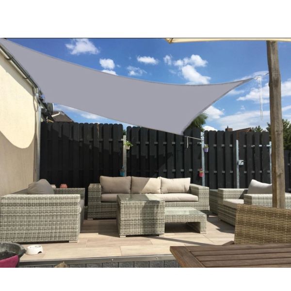 3m x 5m Rectangle All Season Sun Shade Sail Grey