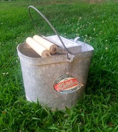 rustic event rental sc wedding southern charm mop bucket galvanized 