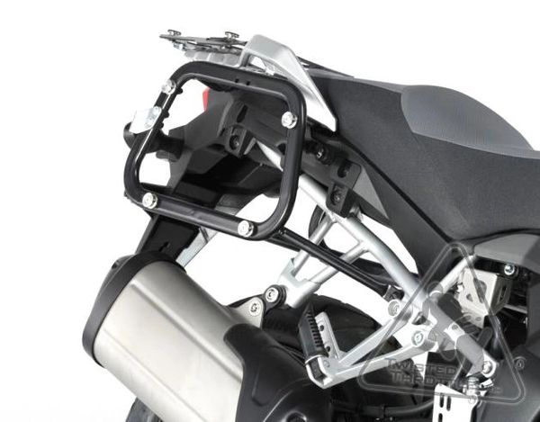 Silver SW-Motech TRAX Side Case Adapter Kit for 13-18 BMW R1200GS 