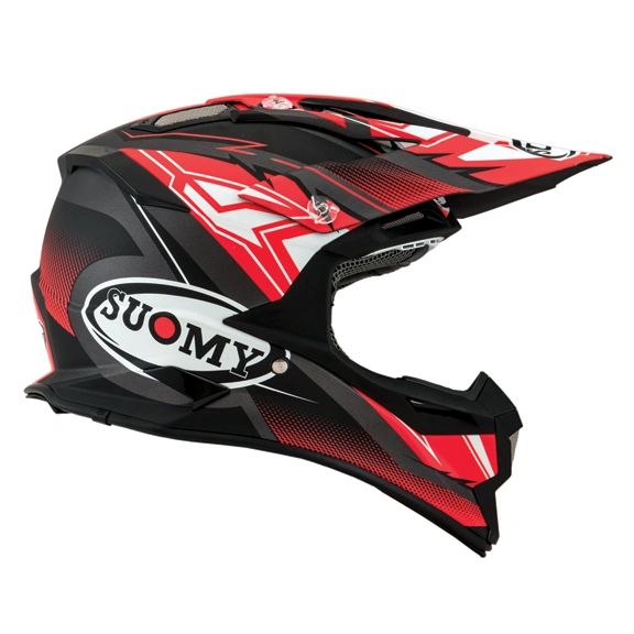 SUOMY ALPHA HELMET : WAVES M.RED/SIL